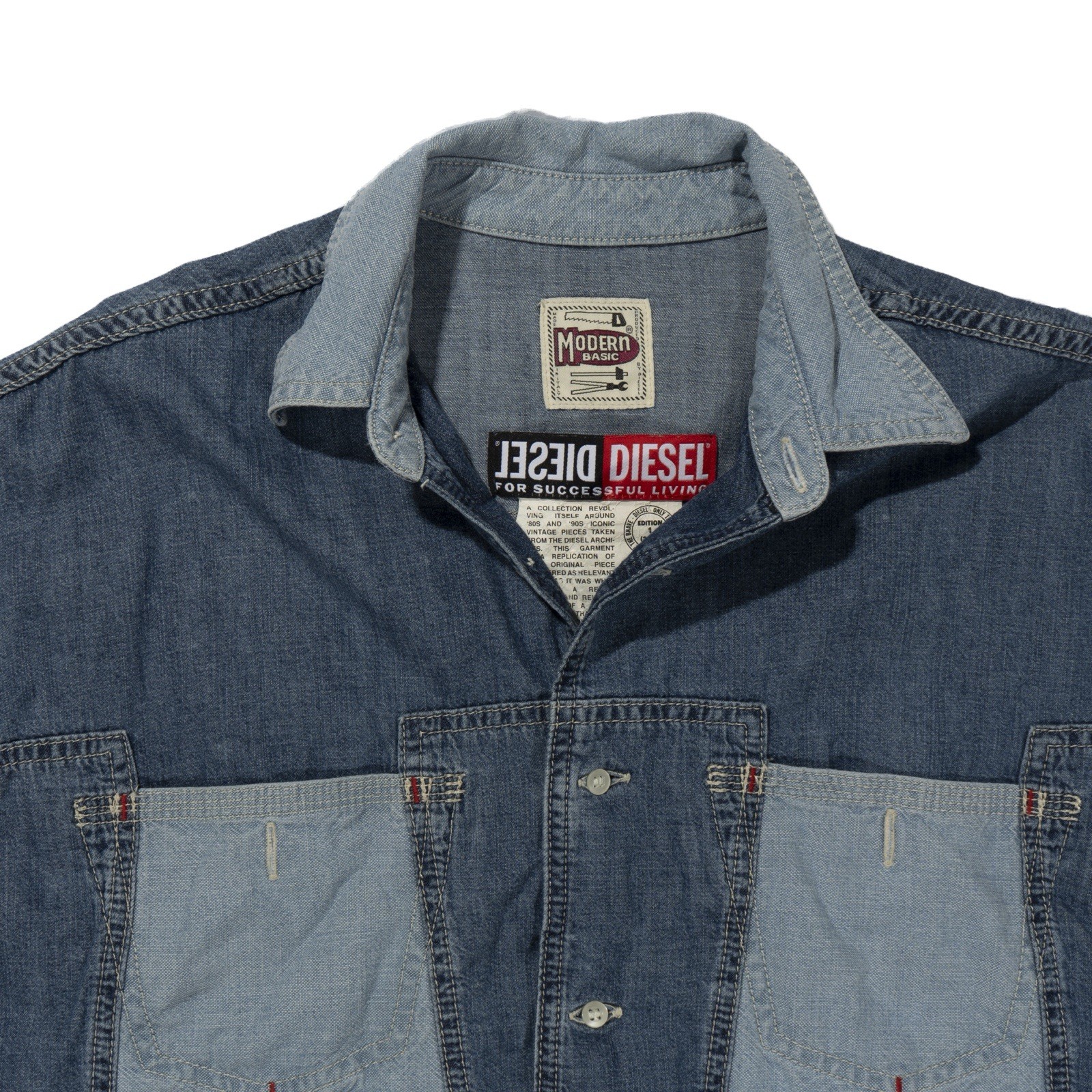 Diesel Jeans Reedition Patchwork Denim Button Dow… - image 2