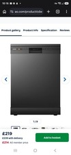 Comfee CDWPF1201PB-UK Full Size Dishwasher Black E Rated