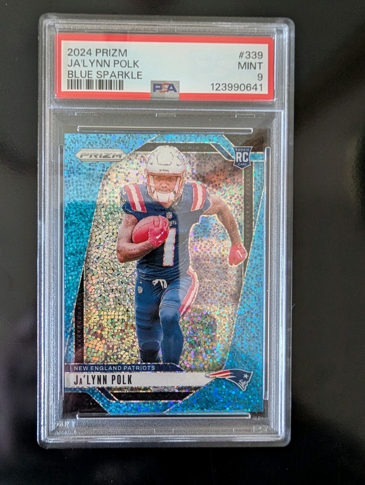 2024 Panini Prizm - Ja'Lynn Polk #339 Blue Sparkle /96