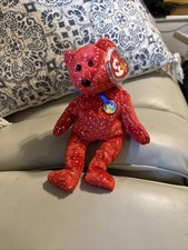 Ty Beanie Babies Decade The Red Teddy Bear Baby 2002 11th Generation Tag
