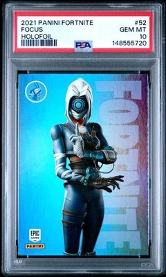 2021 PANINI FORTNITE #52 FOCUS HOLOFOIL PSA 10