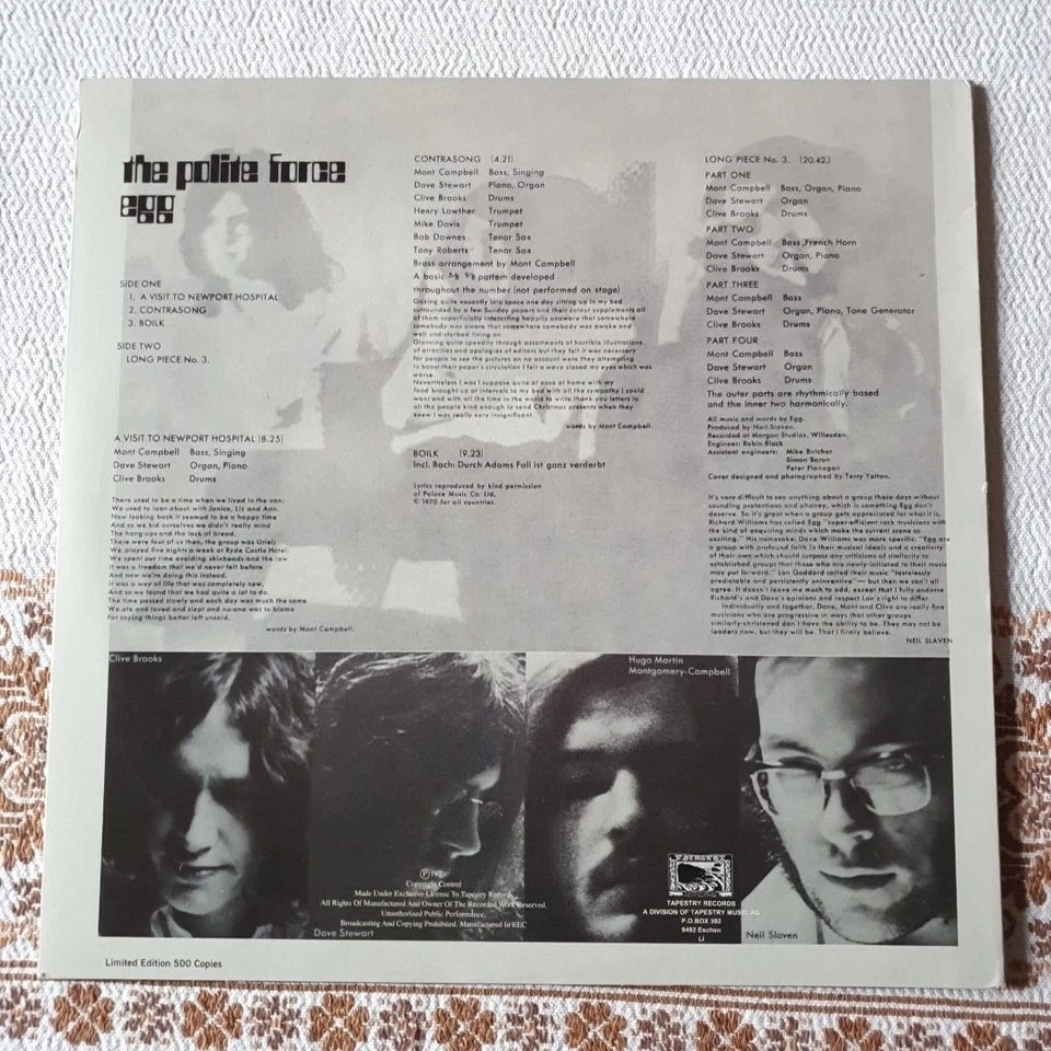 33 tours EGG - Polite force - Photo 2/4