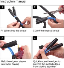 Alex Tech 25Ft - 1/2 Inch Cord Protector Wire Loom Tubing Cable Sleeve Split Sle