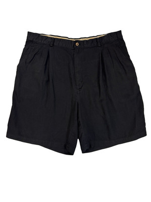 JOSEPH & FEISS Men's 42 Black  Silk 9'' Chino Shorts Resort Vacation Golf Travel
