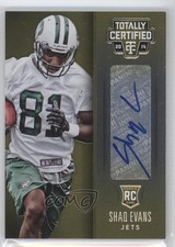 2014 Panini Totally Certified 5/10 Shaquelle Evans Shaq #137 Auto 0f8