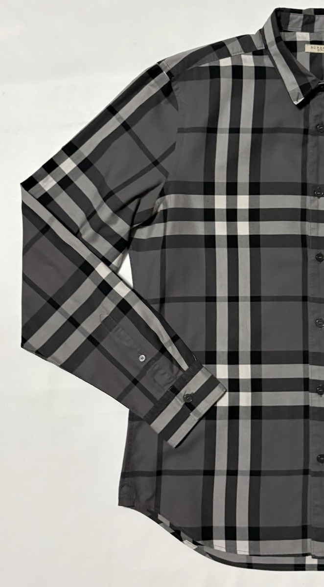 ラスト１【新品】Burberry チェック コットン Tシャツ グレー 10Y BURBERRY Shirt Large IP Check L Gray | eBay