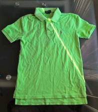 KIDS MEDIUM POLO RAPLH LAUREN GREEN COTTON POLO SHIRT - S8