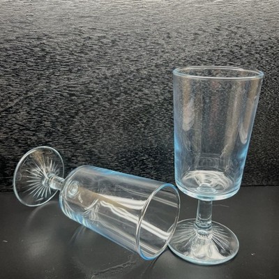 Duz Crystal~ Star Sapphire Water/Wine Goblets- Vintage Set of 2