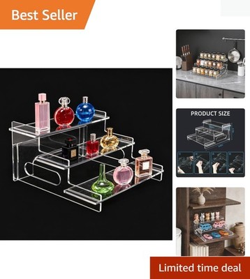Minimalist Transparent Acrylic Riser Set - 3-Tier Shelf for Elegant Displays