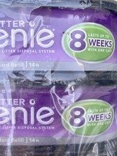 Lot of 3 Genie standart cat litter refills 14 ft/8 weeks