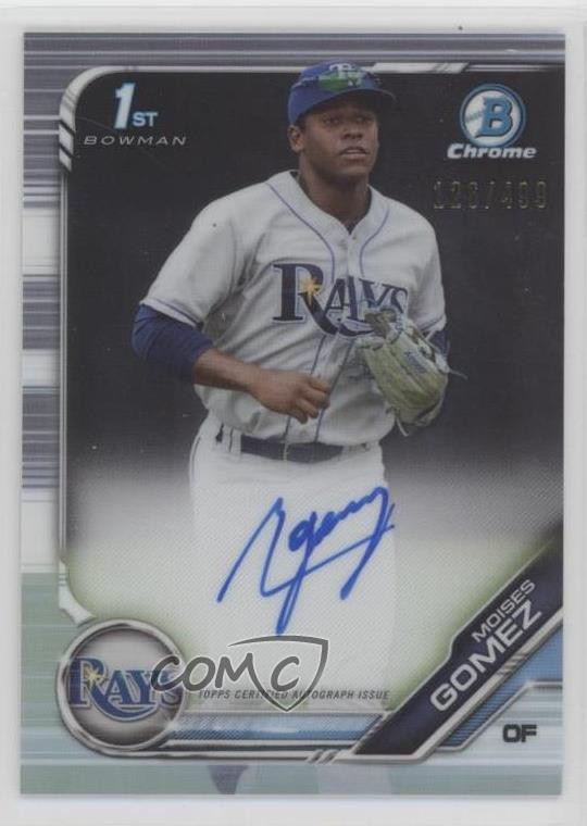 2019 Bowman Chrome Prospects Refractor 126/499 Moises Gomez #CPA-MG Auto 1s6