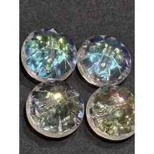 Vintage Aurora Borealis Buttons 4 Large