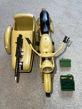 RARE Vintage Action Man German Motorcycle & Sidecar Africa Korps COMPLETE MINT