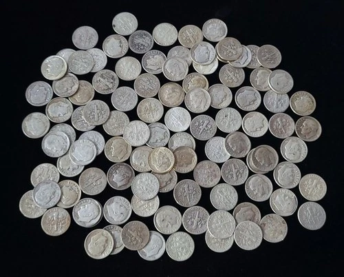 $10 Face Value 90% Silver Roosevelt Dimes #1 NICE!