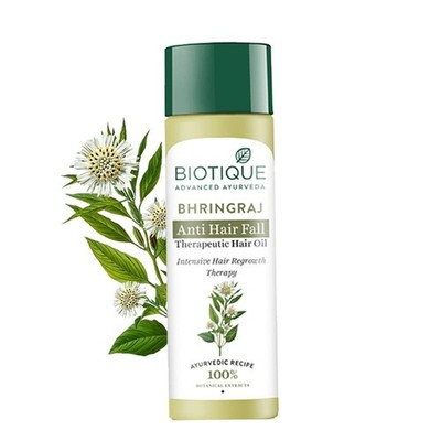 Biotique Bio Bhringraj Therapeutic Hair Oil for Falling Hair Follicles 120ml