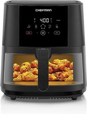 CHEFMAN 8 Qt. TurboFry Touch Window Air Fryer RJ38-SQPF-8TW - Black