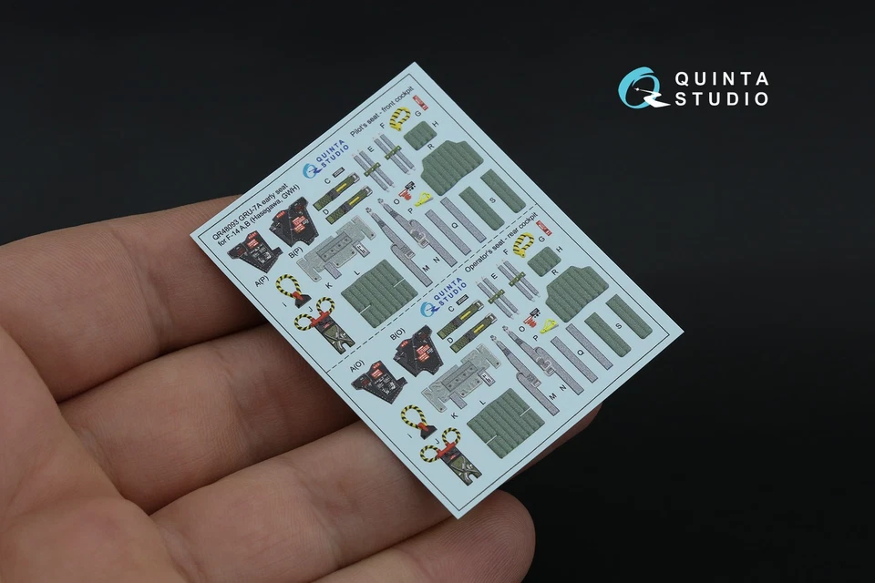 Quinta Studio 1/48 GRU-7A early, 2 sedili ejection per F-14 A (Hasegawa, GWH) - Immagine 3 di 4