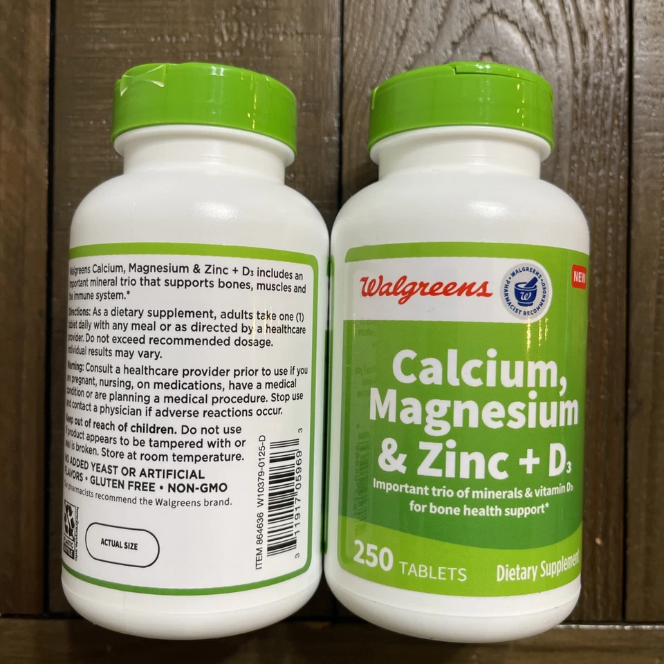 2X Calcium, Magnesium, Zinc +Vitamin D3- 250 Tables Each = 500 Tablets Exp-3/28 - Image 4 of 4