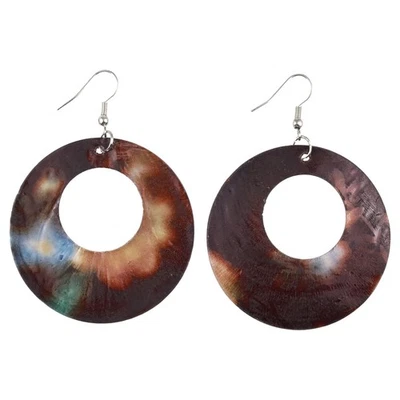 Boucles d'oreilles - nacre 3 - Photo 1/4