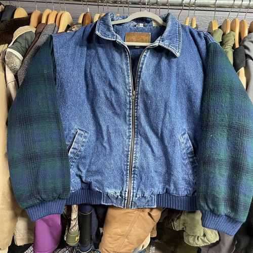 Woodsman ATA All Terrain Apparel Denim Chore Jacket Men’s XL Flannel Detroit