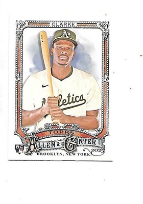 Denzel Clarke 2025 Topps Allen & Ginter Baseball RC # 278 Oakland Athletics