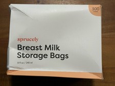 Sprucely Breast Milk Storage Bags 300 Count 8 fl oz / 240 ml Brand New 