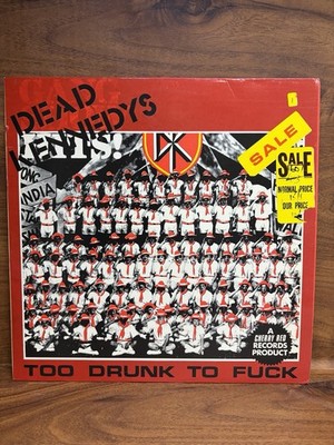 DEAD KENNEDYS TOO DRUNK TO FUCK RARE 12  RED VINYL VG
