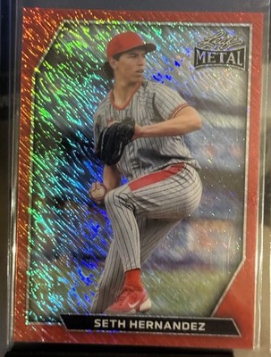 Seth Hernandez 2026 Leaf Metal Orange Mojo Refractor 1/4 Rare SSP