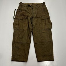 Vintage 60s Alois Heiss KG Wool Military Pants Size 38x28 Heavy Duty Warm Winter