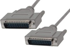 Sf Cable 3ft DB25 Straight Thru Molded - M/M Serial RS232 3ft, Black
