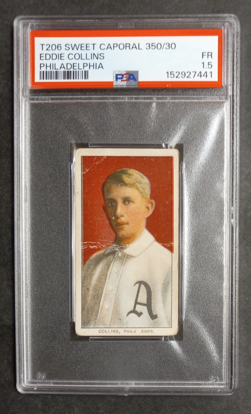 1909-11 T206 - Eddie Collins - HOF - Sweet Caporal 350/30 - PSA 1.5 FR