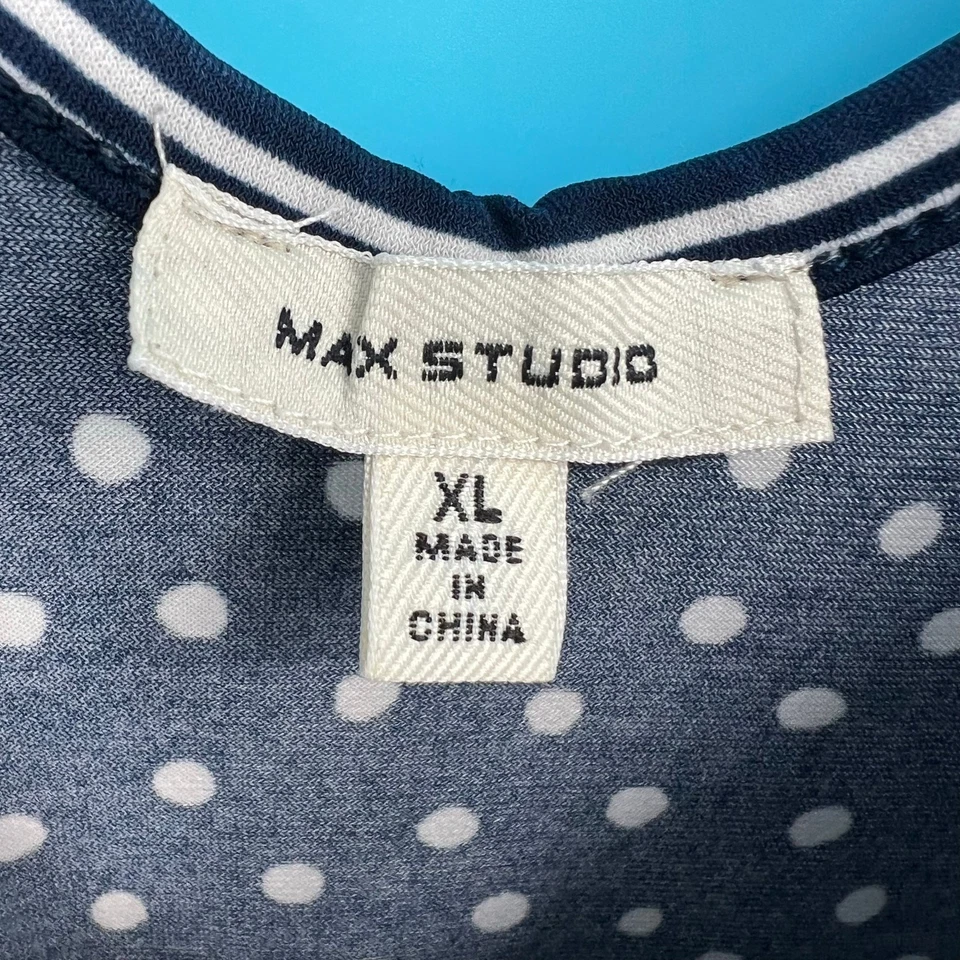 Mameluco Max Studio azul marino y blanco a lunares XL Foto 3 de 4