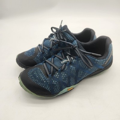 Merrell Trail Glove 4 Blue Minimalist Barefoot Running Shoes Women s Sz 7.5