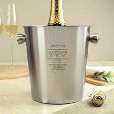 Personalised Champagne Ice Bucket Wine Cooler Wedding Table Birthday Anniversary