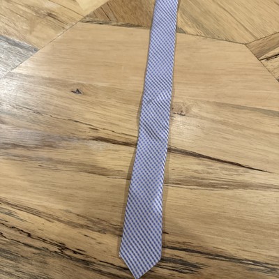 Zara Men Tie Checkerboard Blue Checked Stripe Fashion