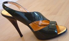 500 Italy Roberto Cavalli Patent Leather High Heel Stiletto Pump Sandal Shoe 9