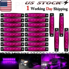 20x Universal Truck Trailer 3.8"Purple LED Side Marker Lights Clearance Light
