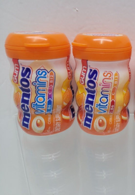 2--Mentos Vitamins Sugar Free XYLITOL Chewing Gum Citrus
