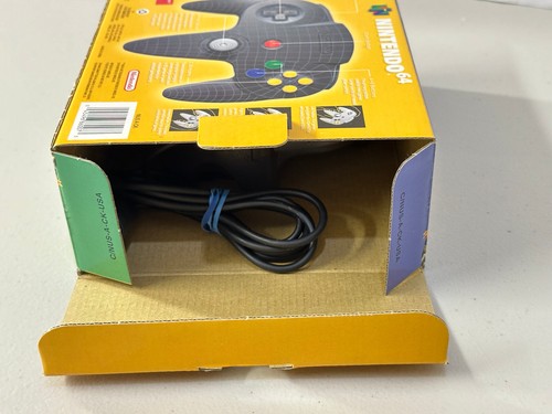 Official Black Controller w/Original BOX! (Nintendo 64 N64) Authentic Tested - Picture 15 of 15