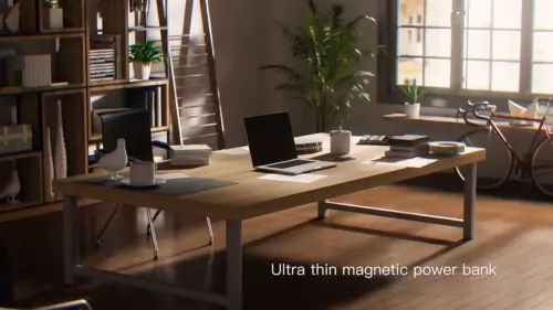 Powerbank Magnetisch Wireless 5000mAh, ultradünnes 6,5mm iPhone 16/15/14/13/12 - Video 1 von 1