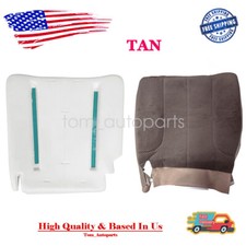 Driver Bottom Cloth Seat Cover Tan Foam Pad For 02-05 Dodge Ram 1500 2500 3500