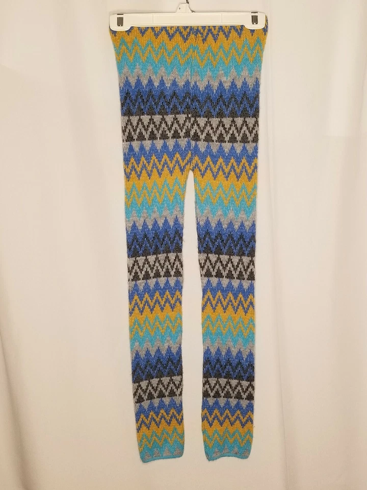 Леггинсы AC Signature размер S/M желтый/зеленый/синий/серый волновой узор - Изображение 3 из 3