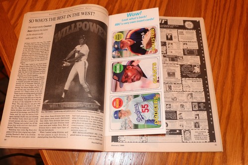 BASEBALL CARDS MAGAZINE JAN JANUARY 1990 W/6 CARDS - Bild 4 von 4