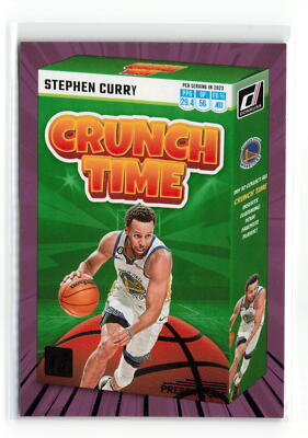 STEPHEN CURRY #6 2023-24 PANINI DONRUSS WARRIORS CRUNCH TIME PURPLE