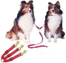 Adjustable Triple Dog Leads - 10-18" - Large - PTATDL2 - Burgandy