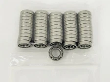 (50pcs) EZO MR126 Miniature Deep Groove SS Ball Bearing (6mmx12mmx3mm) New
