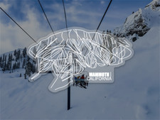 Mammoth - California - Clear Vinyl Ski Resort Sticker