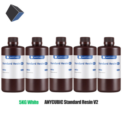 5KG(Weiß) ANYCUBIC Standard Resin V2 White 405nm für LCD SLA 3D Drucker UV Resin