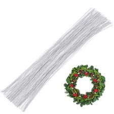 100PCS Floral Wire White 26 Gauge Flower Wire Sticks Floral Supplies 14 Inch