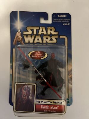 Star Wars The Phantom Menace Darth Maul Sith Training Hasbro New On Card